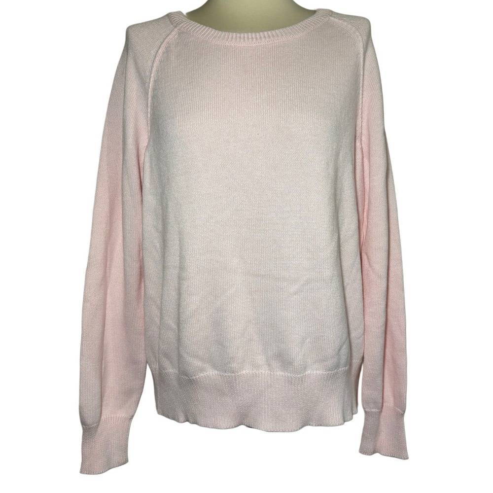 Karen Scott Women's Light Pink Knit Crewneck Sweater‎ - Classic Pullover Size L